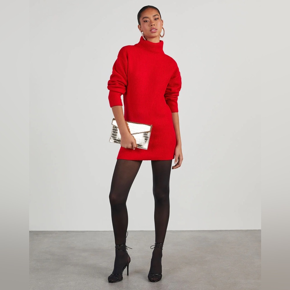 Vici Uptown Girl Mock Neck Sweater Dress